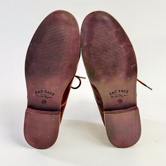 NEW Fat Face Catrin Lace-Up Ankle Boots – Chocolate – Size 8.5 👢✨ - Picture 4 of 5